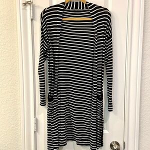 Elliott Lauren Striped Long Sleeve Cardigan - XS